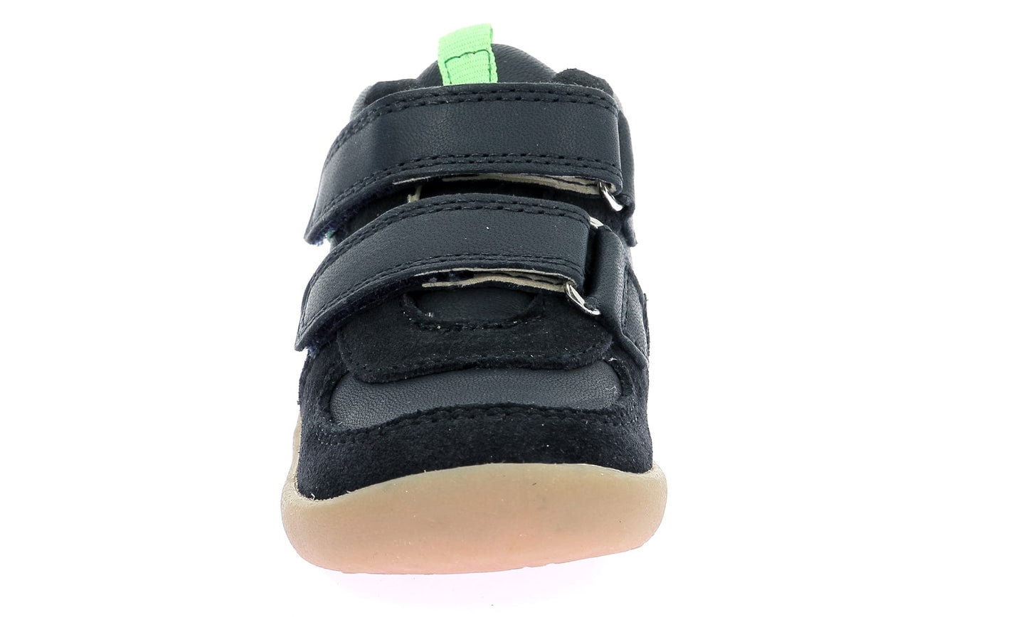 Pré marche 20 KICKERS KICKFRESHO Marine bottillons Premiers pas barefoot 3616432310753