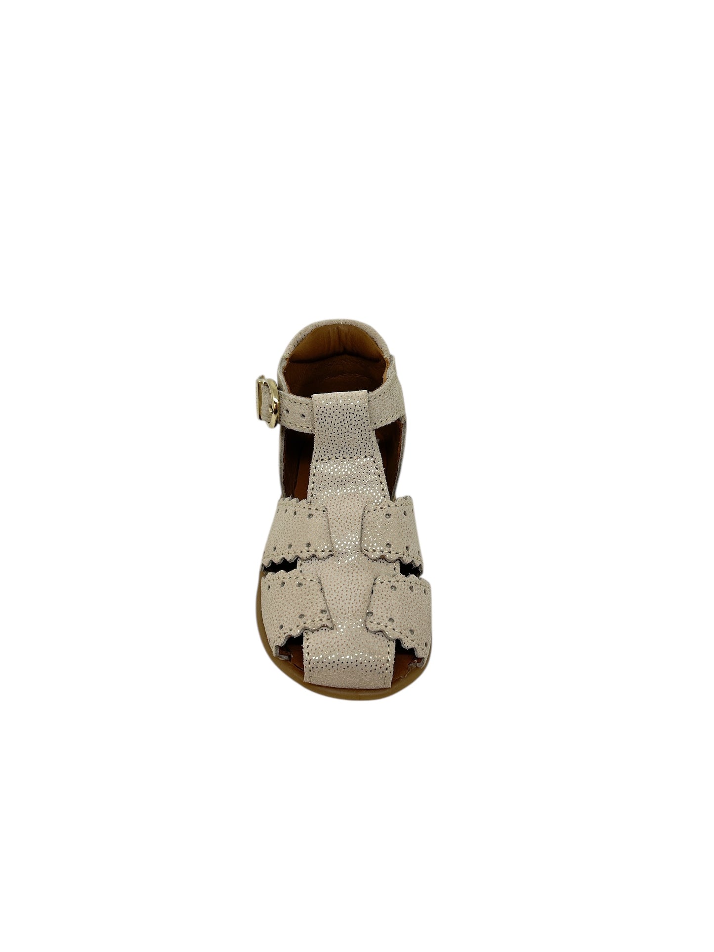 BELLAMY DANUBE Beige Paillettes Sandales Nu Pieds