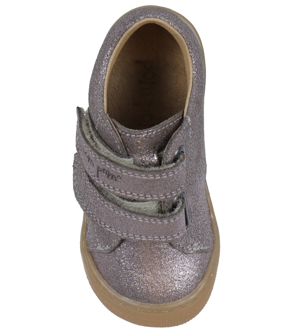 Chaussures Hautes/Botillons POM POM FIRST SPORT VELCRO Rose antico Glitter Premiers Pas Prémarche