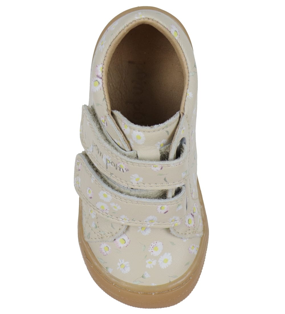 Chaussures Hautes/Botillons POM POM FIRST SPORT VELCRO Fleurs Premiers Pas Prémarche