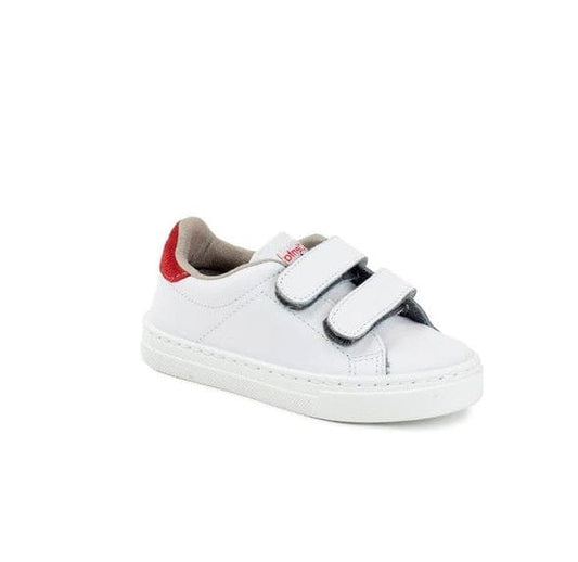 Chaussures Basses/Baskets/Sneakers CIENTA TENNIS 80044 Blanc rouge Sneakers Baskets
