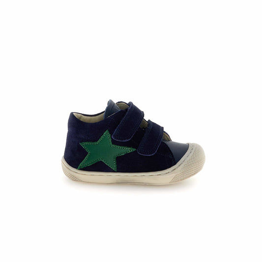 Pré marche NATURINO KOLDE Velcro Navy Grass bottillons Premiers Pas
