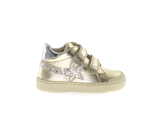 NATURINO SINGERY metallic glitter silver chaussures hautes Baskets