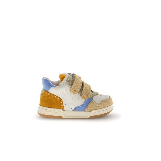 FALCOTTO KLIP Sand Milk Celeste Baskets cuir