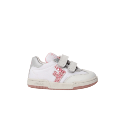 Chaussures Basses/Baskets/Sneakers FALCOTTO DASKY Nylon White Pink Baskets Cuir
