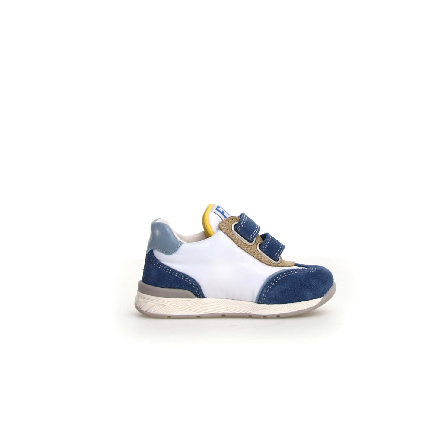 Chaussures Basses/Baskets/Sneakers FALCOTTO NEW FERDI Azur Blanc Jaune Baskets Cuir