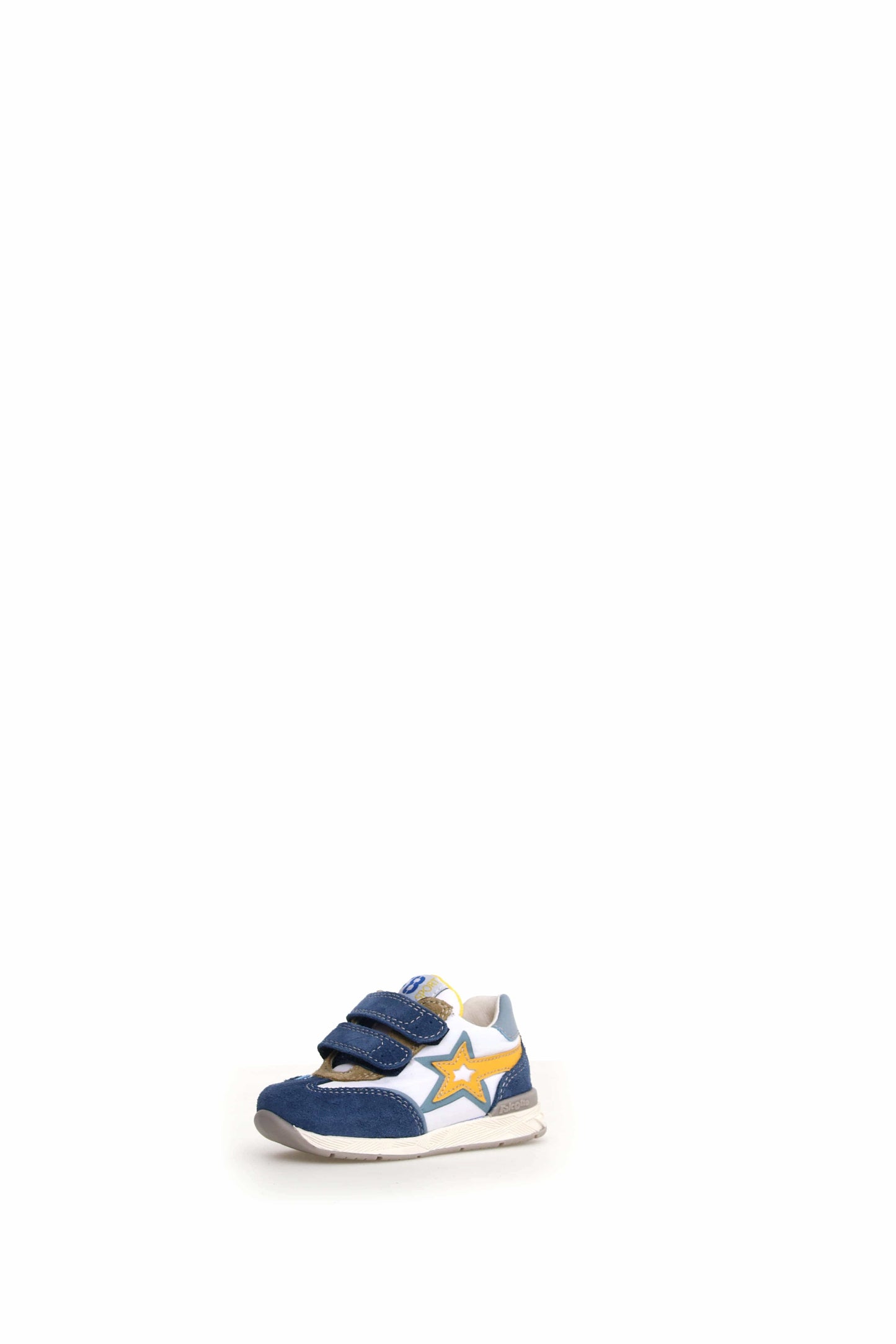 Chaussures Basses/Baskets/Sneakers FALCOTTO NEW FERDI Azur Blanc Jaune Baskets Cuir