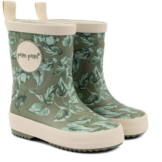 bottes de pluie POM POM CAMO Vert Bottes de Pluie