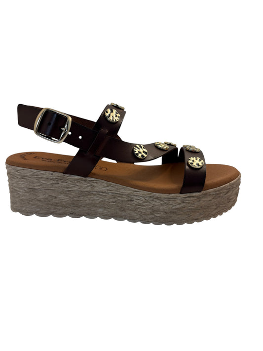 EVA FRUTOS 771 Moka Sandales Nu pieds