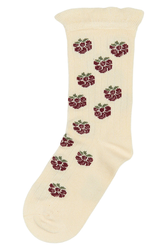 MINIPOP BAMBOO BLACKBERRY Blanc CHAUSSETTES