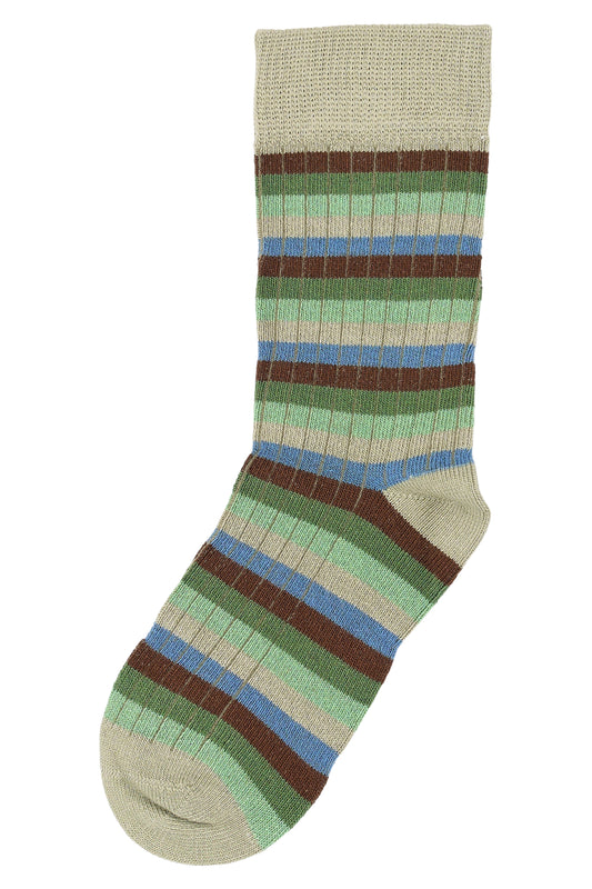 MINIPOP BAMBOO STRIPE Multi Vert CHAUSSETTES