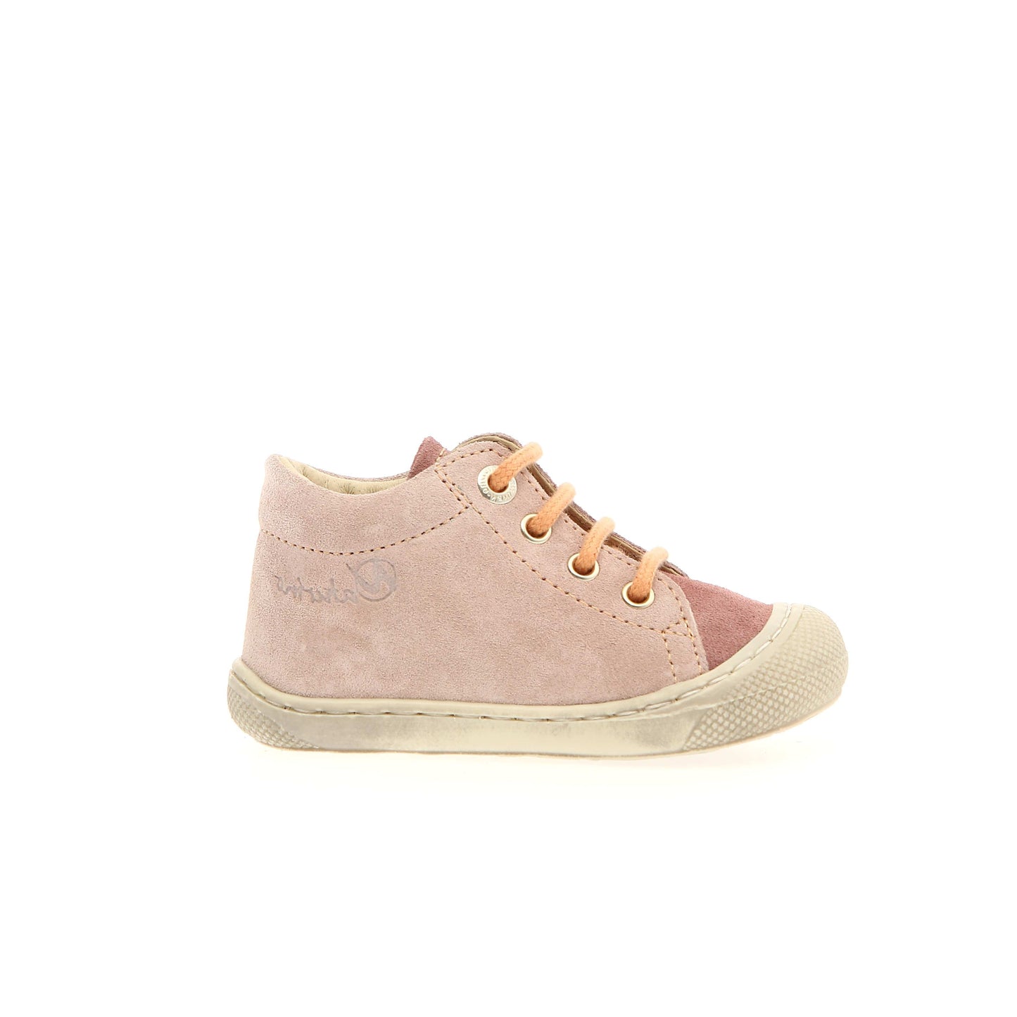Pre marche NATURINO COCOON Suede rose pastel bottillons