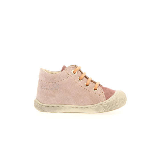 Pre marche NATURINO COCOON Suede rose pastel bottillons