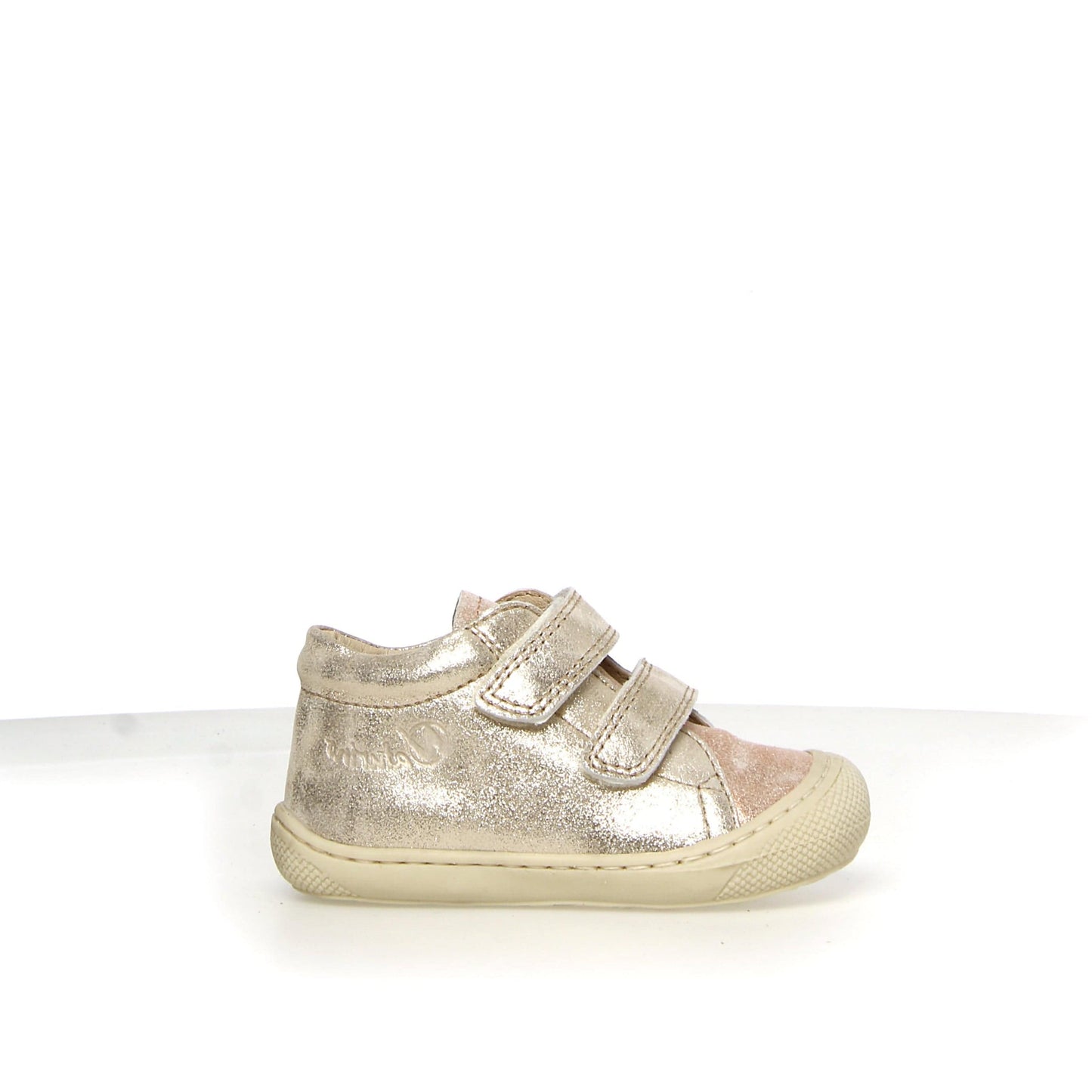Pré marche NATURINO COCOON Velcro Cipria Platinum bottillons