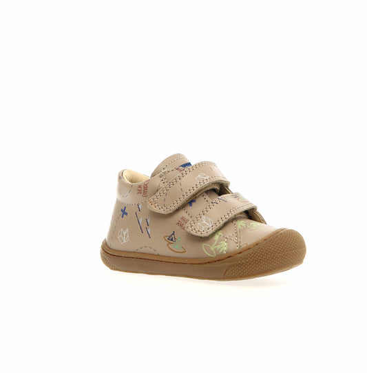 Chaussures Hautes/Botillons NATURINO COCOON velcro Mission Taupe chaussures