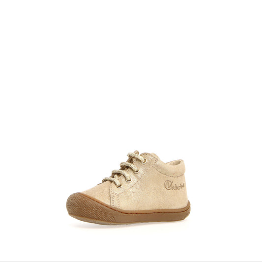 NATURINO COCOON ZIP Suède Glitter Platinum premiers pas