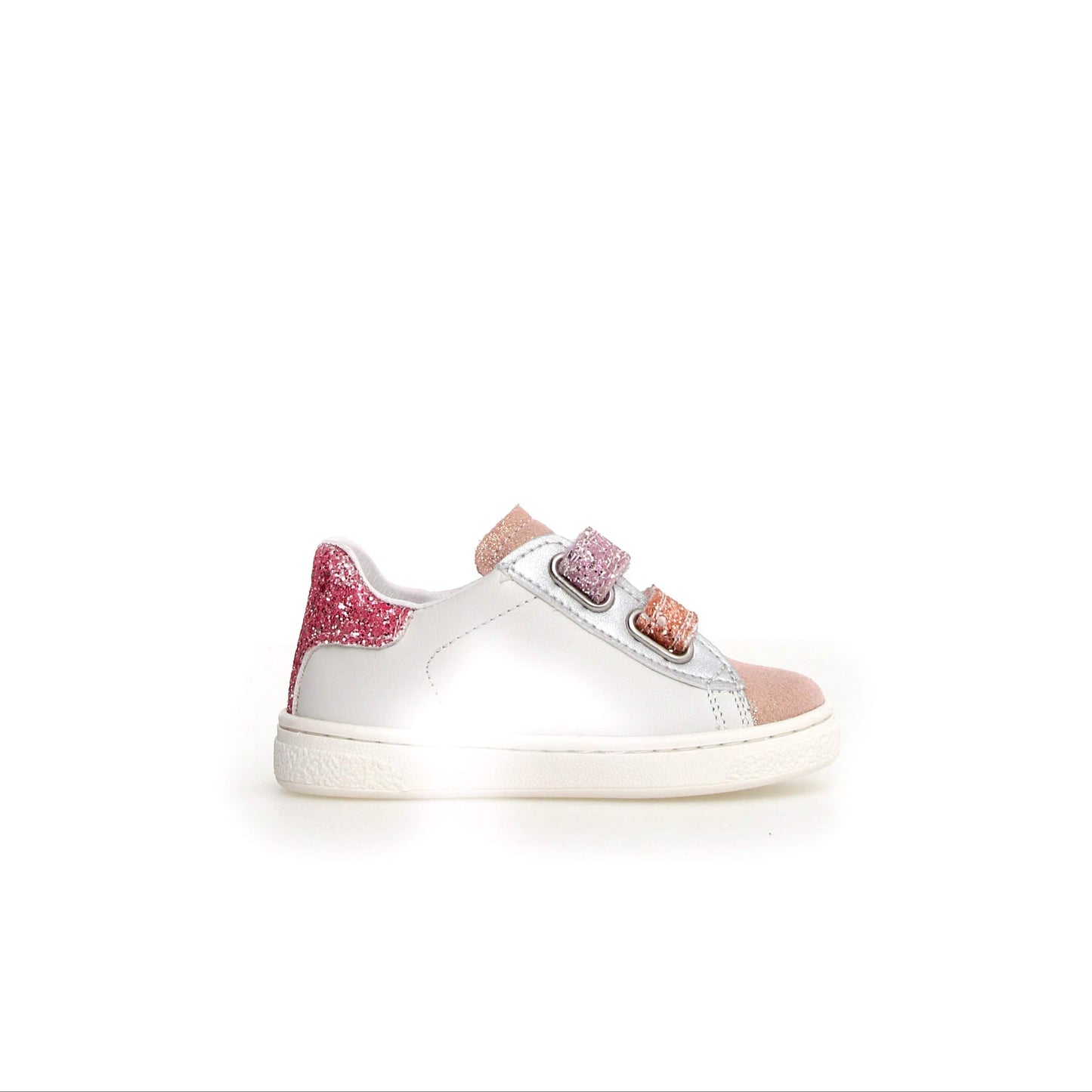 Pré marche NATURINO HASSELT Glitter White Pink chaussures Basses Baskets