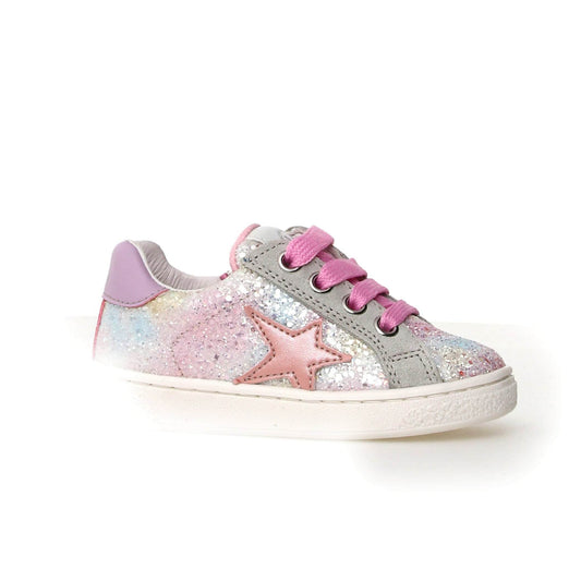 Chaussures Basses/Baskets/Sneakers NATURINO PINN ZIP Glitter Pink Lilas chaussures Basses Baskets
