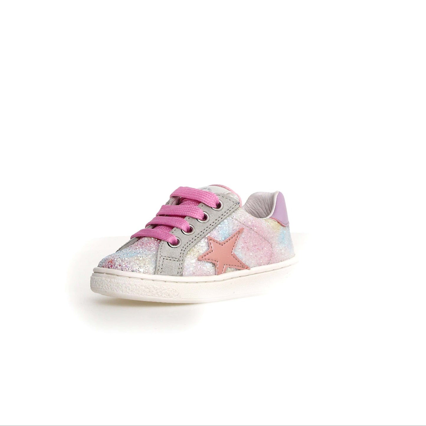 Chaussures Basses/Baskets/Sneakers NATURINO PINN ZIP Glitter Pink Lilas chaussures Basses Baskets