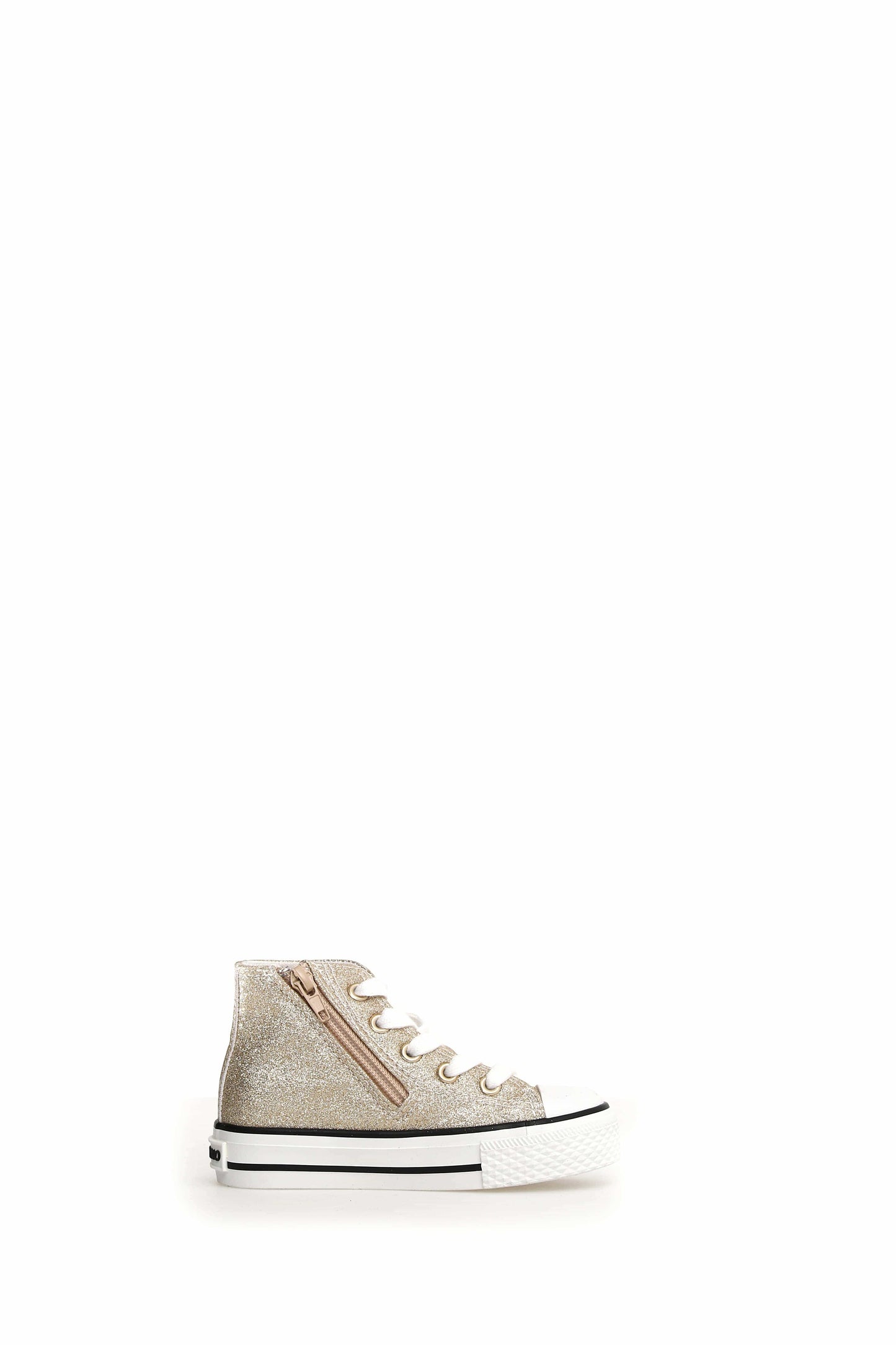 Toiles/Espadrilles NATURINO YLFAS Glitter Platinium Tennis Haut