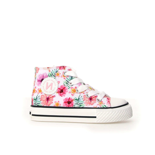 Toiles/Espadrilles NATURINO YLFAS Hawaii White Fushia Toiles