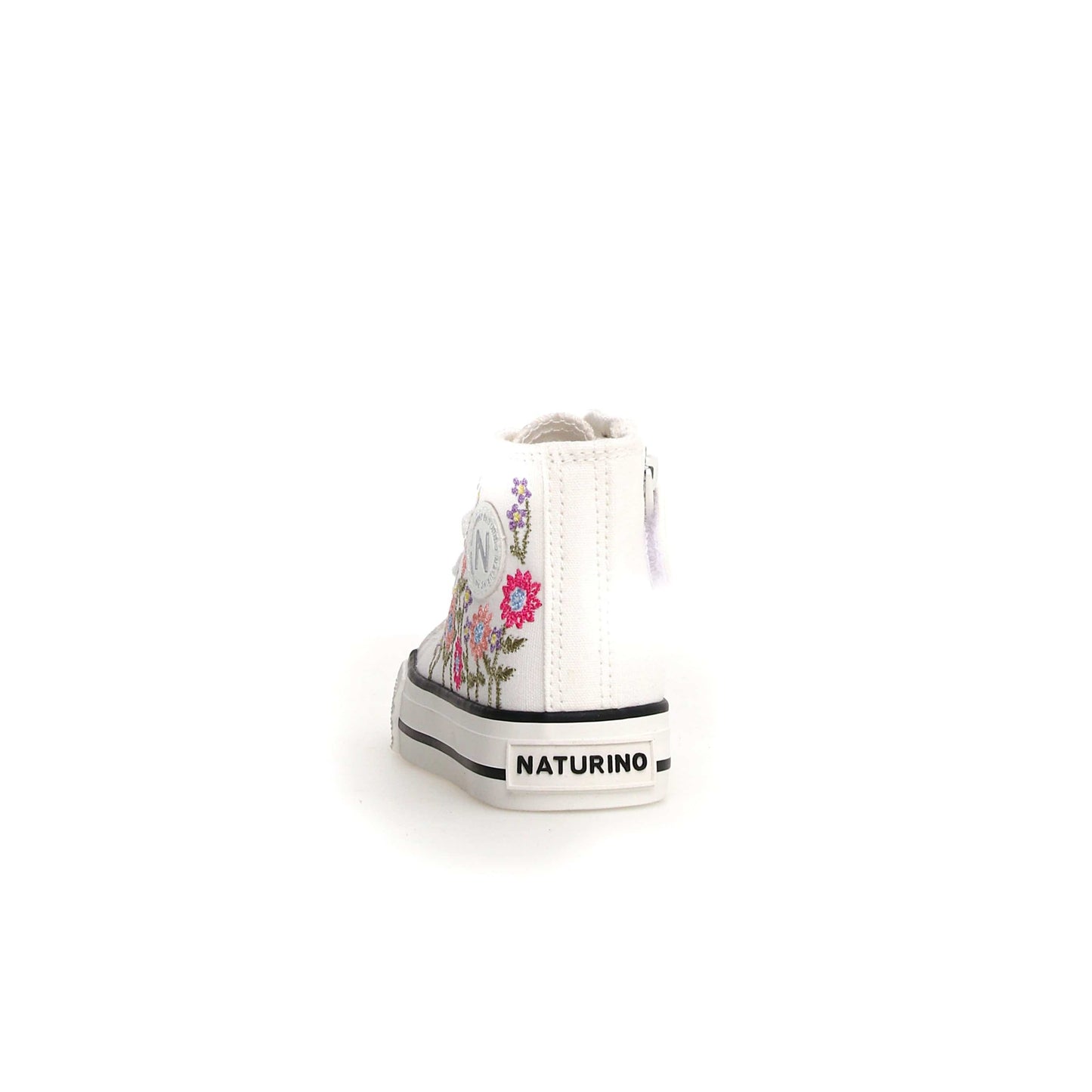 Toiles/Espadrilles NATURINO YLFAS Blanc Fleurs Toiles