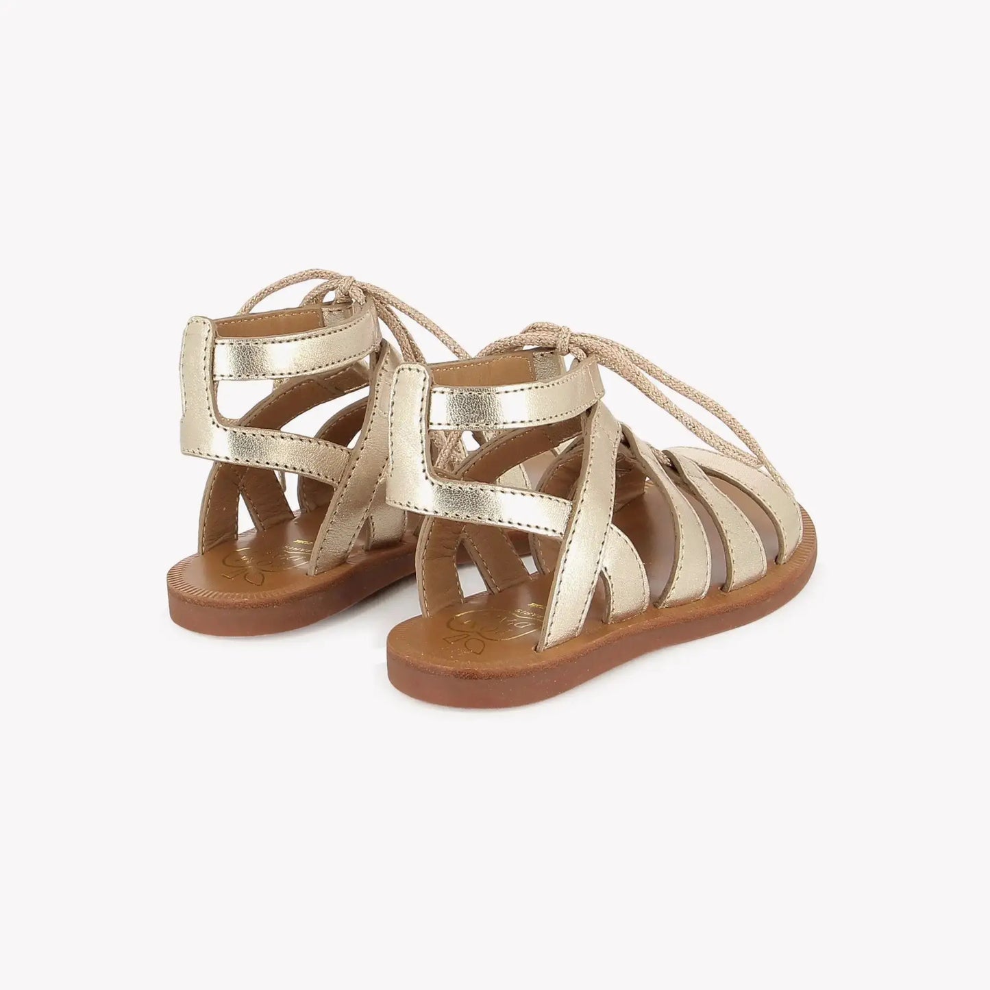 POM D'API PLAGETTE GUILY STRAP Platine Sandales Nu Pieds