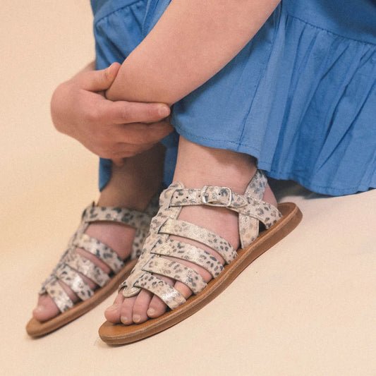 POM D'API PLAGETTE STRAP Léo blanc Sandales Nu Pieds