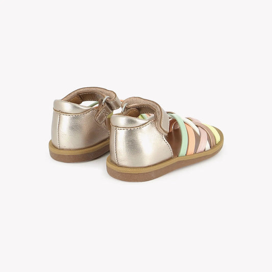 POM D'API POPPY LUX Oro Pastel Sandales Nu Pieds