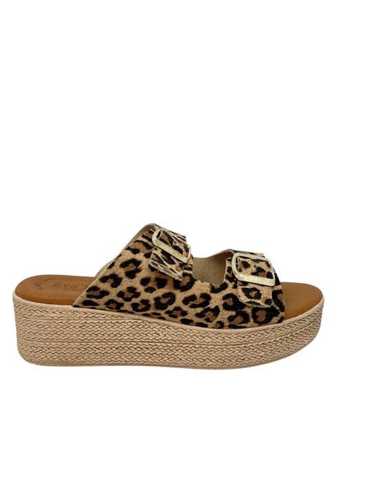 Sandales / Nu Pieds adulte EVA FRUTOS 5373 Léopard Sandales Mules