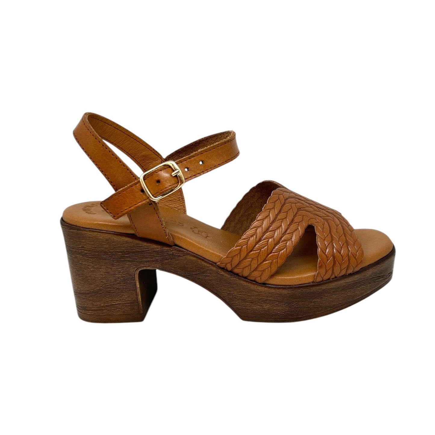 EVA FRUTOS 5631 Camel Avellana Limbo Sandales Nu pieds