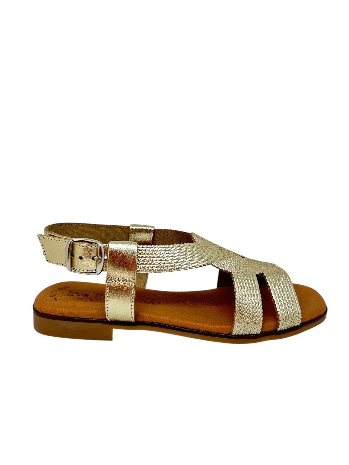 EVA FRUTOS 3008 Oro Cuerda Sandales Nu pieds