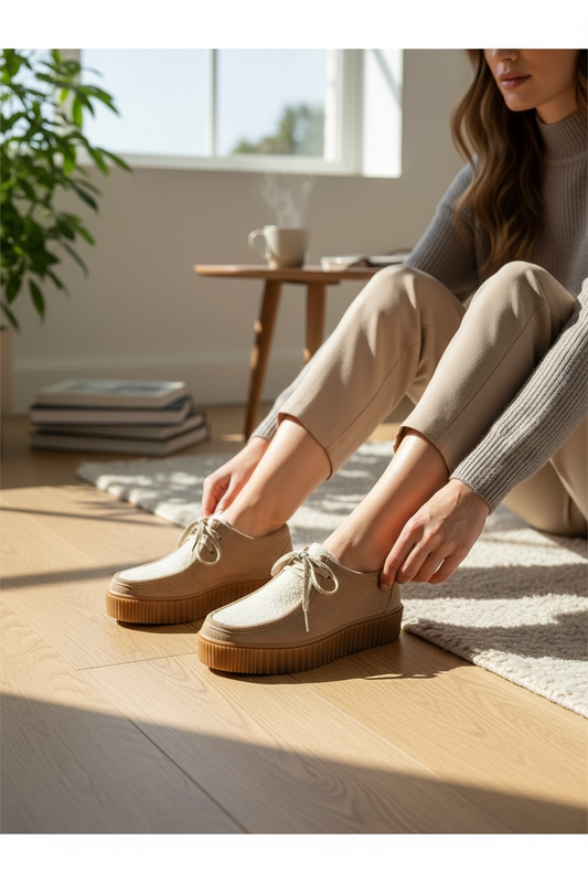 WE DO CO22329 Bardon Beige Derbies