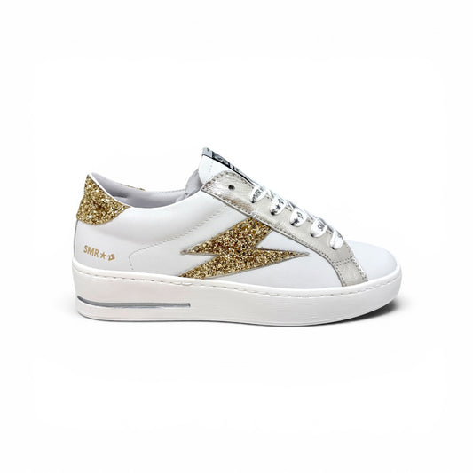 SMR Semerdjian MAYA Blanc Beige Or Sneakers Baskets adulte