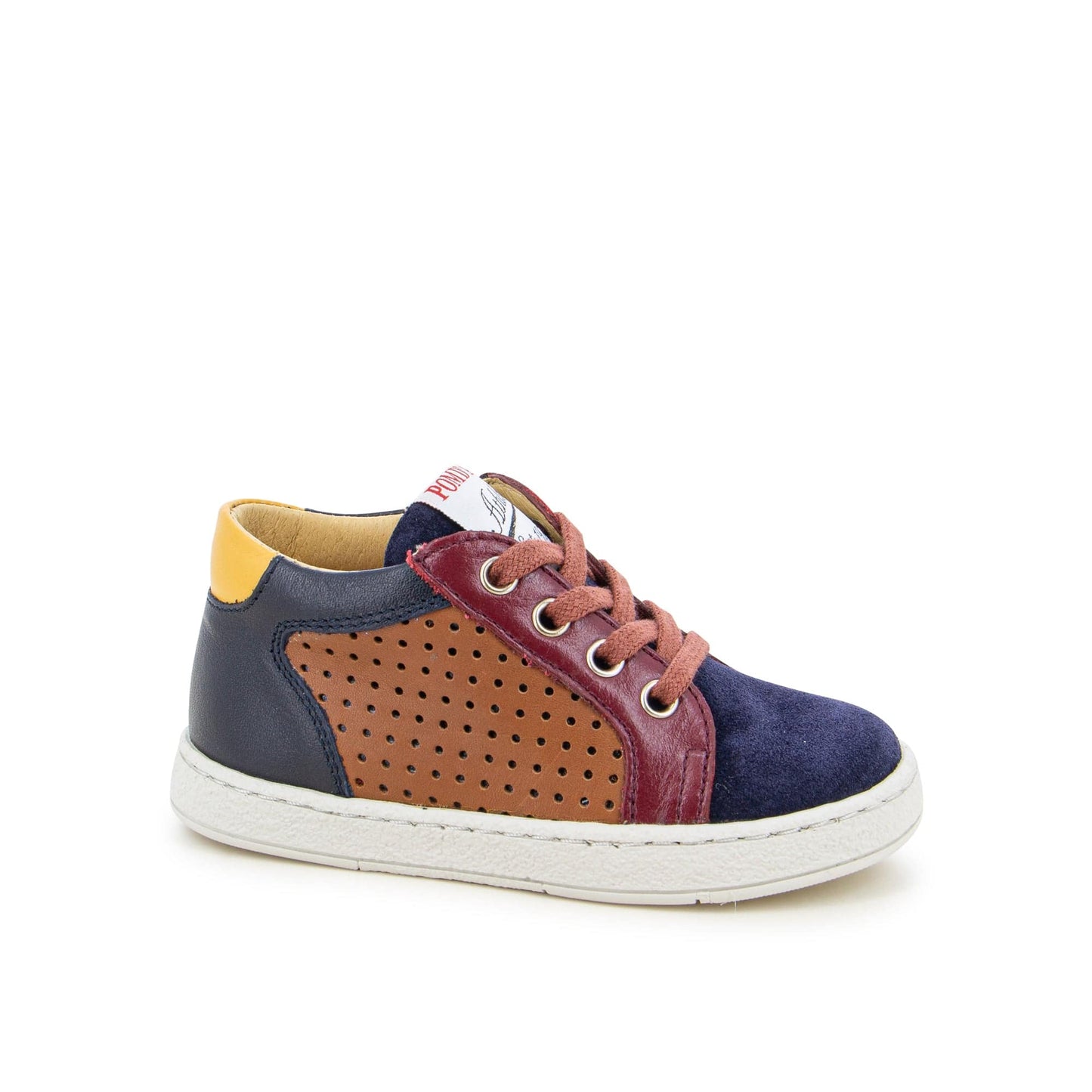 Chaussures Hautes/Botillons POM D'API MOUSSE LACE PERFO Camel Marine chaussures