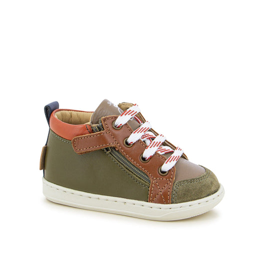 Chaussures hautes/Botillons SHOO POM BOUBA BI ZIP Kaki Taupe bottillons