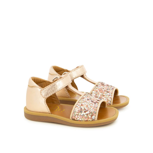 sandale/nu-pied POM D'API POPPY TAO EASY Cuivre Rose sandales/nu-pieds