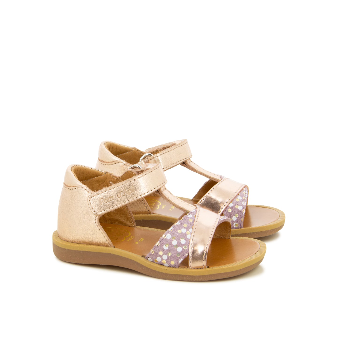 POM D'API POPPY TEK Cuivre sandales/nu-pieds