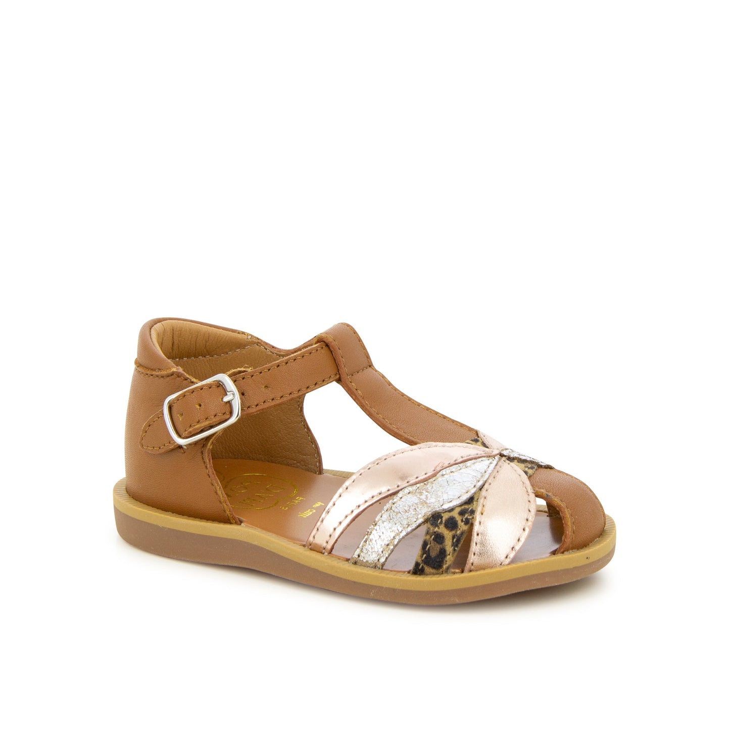 POM D'API POPPY OTO camel sandales/nu-pieds