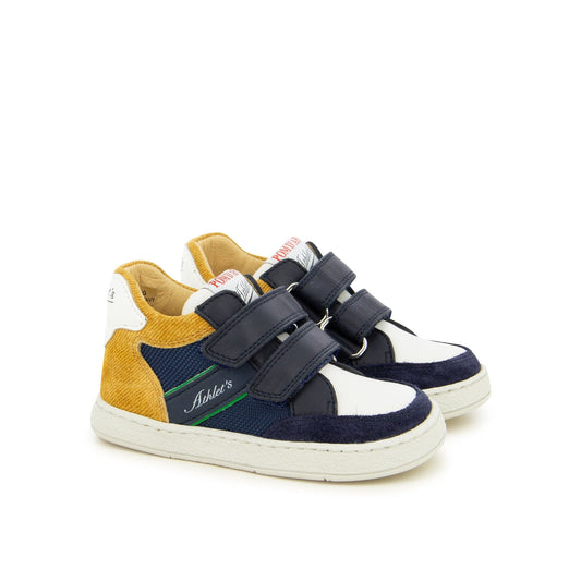 Chaussures Hautes/Botillons POM D'API MOUSSE EASY RACING Crème Marine chaussures