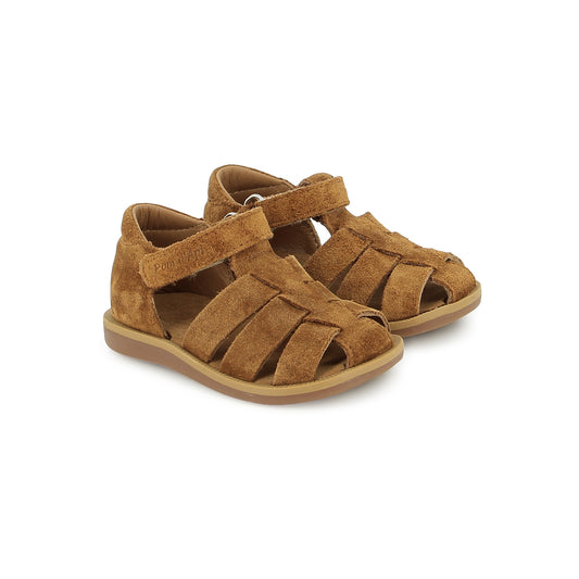 POM D'API POPPY AIR DADDY Caramel nubuck sandales/nu-pieds