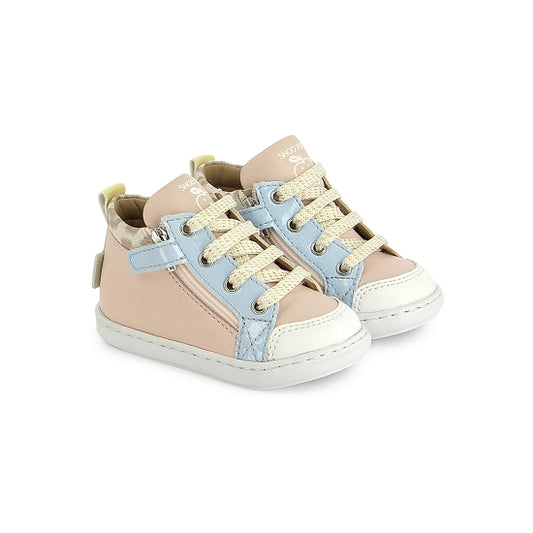 SHOO POM BOUBA BI ZIP Pink Blue bottillons