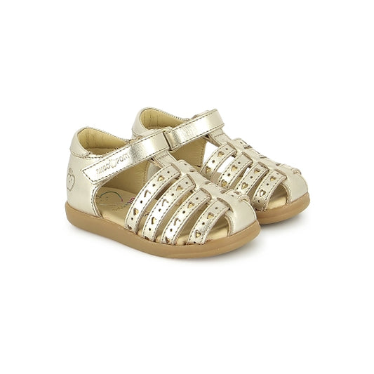 SHOO POM PIKA LOVE Platine Gold Sandales Nu Pieds