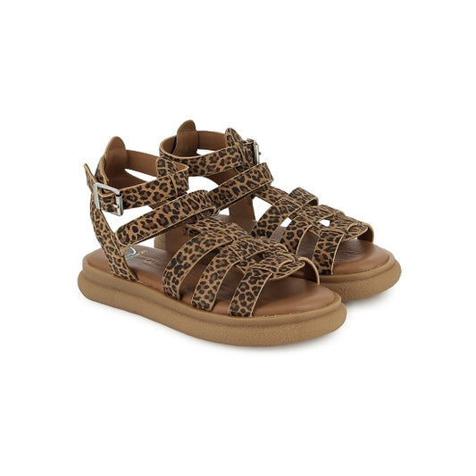 SHOO POM MAXIMUS TOP Léopard camel Sandales Nu Pieds