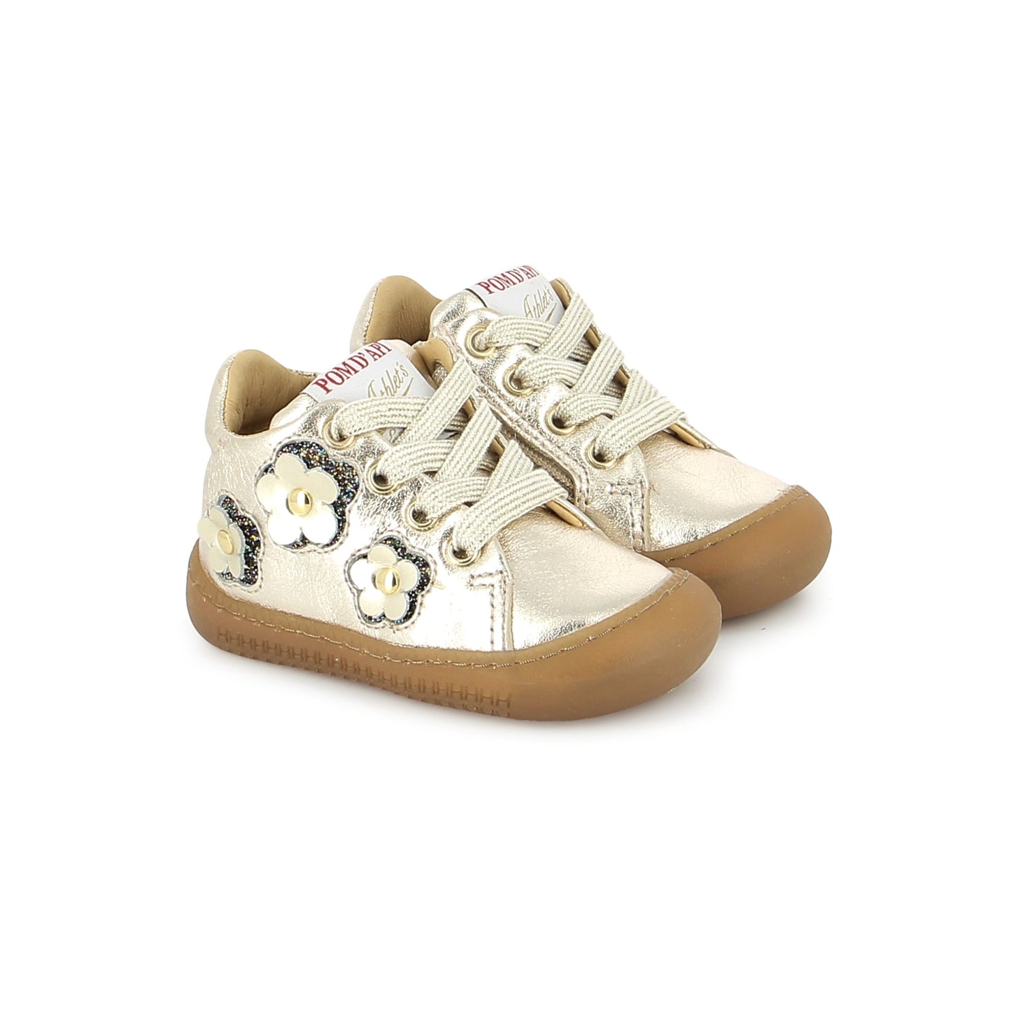 POM D'API YAKA ZIP FLO Laminato Platine Bottillons premiers pas Barefoot