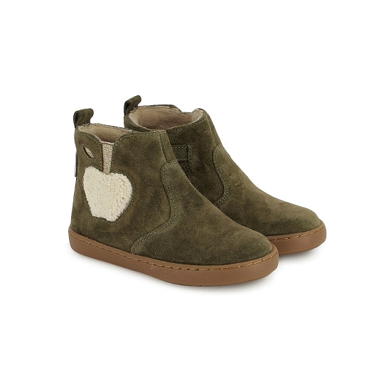 SHOO POM PLAY APPLE FUR Kaki Oily bottines