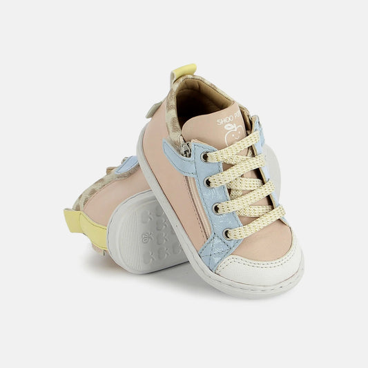 SHOO POM BOUBA BI ZIP Pink Blue bottillons