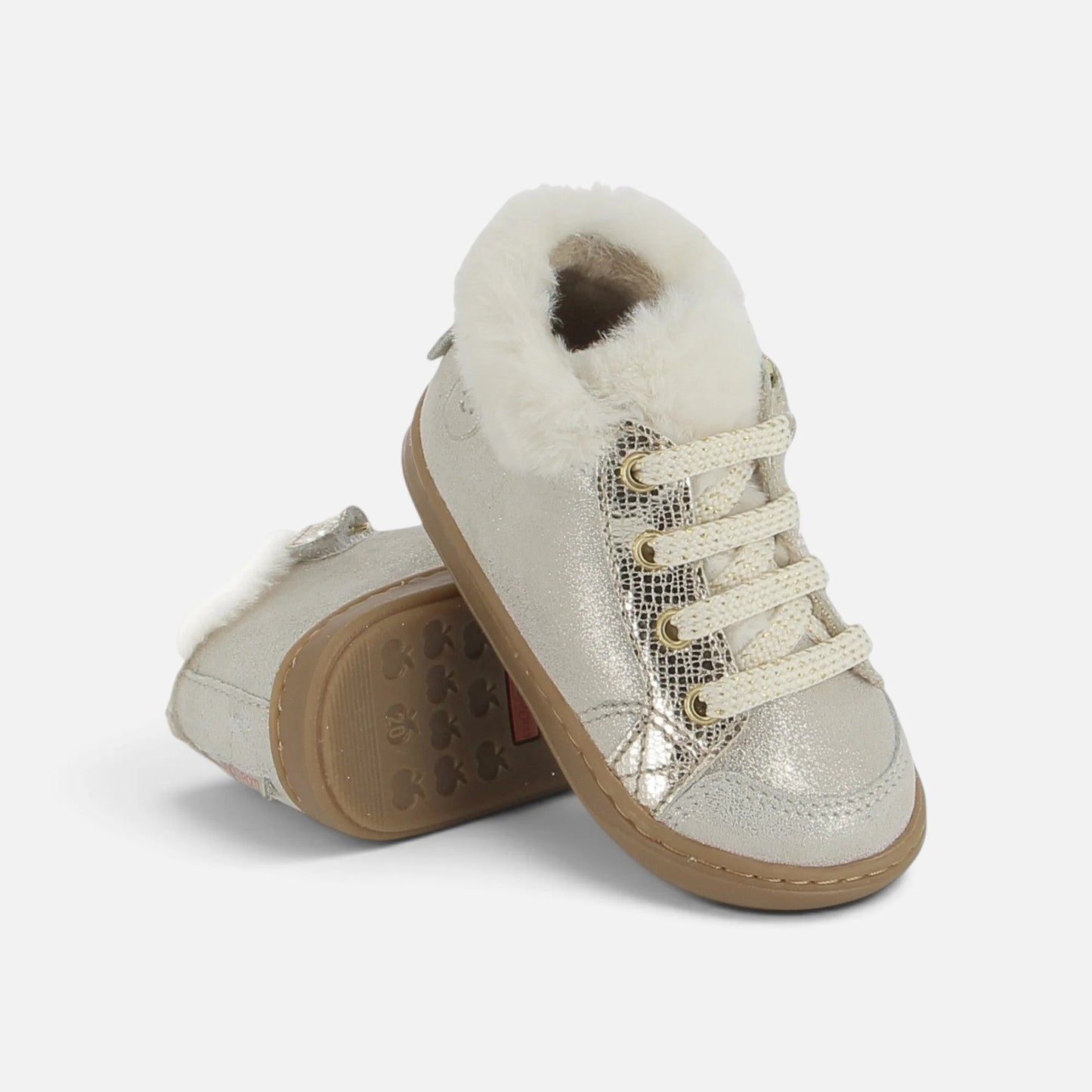 SHOO POM BOUBA ZIP HAIR Beige chaussures hautes