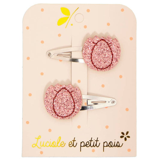 accessoires Barrettes tulipes framboise (paire) F_104
