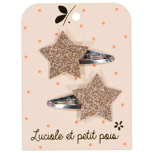 accessoires Barrettes étoiles - Glitter or (paire) F_66